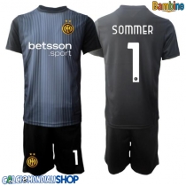 Maglie da calcio Inter Milan Yann Sommer #1 Portiere Prima Maglia Bambino 2025-26 Manica Corta (+ Pantaloni corti)